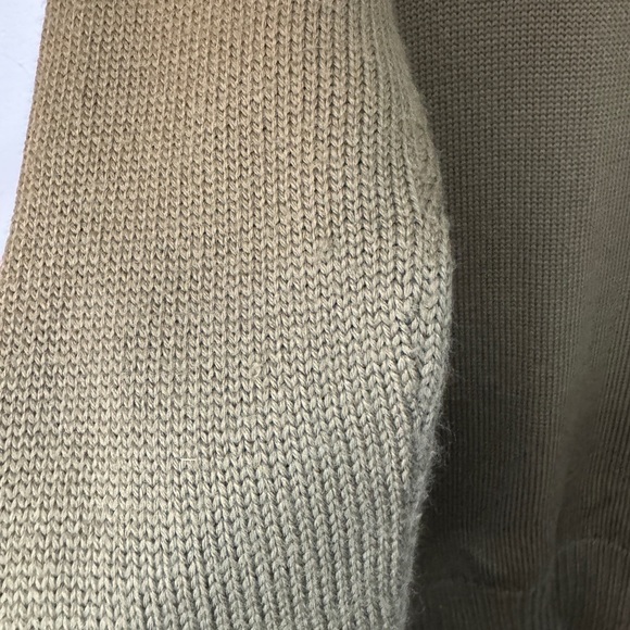 Kenneth Cole Olive Green Bronze Metallic Merino Wool Blend Knit Chain Sweater S - Picture 11 of 13